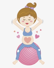 Pregnancy Cartoon Drawing Woman - Pregnancy Picture In Cartoon, HD Png Download, Transparent PNG