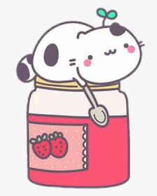 #kawaii #cute #neko #kitty #mermelada #fresa - Cute Strawberry Jam Clipart Transparent Background, HD Png Download, Transparent PNG