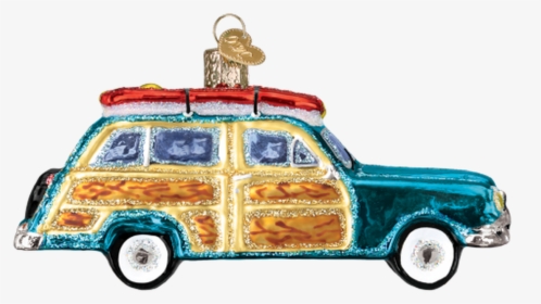 Old World Christmas Surfs Up Woody Station Wagon Ornament - Model Car, HD Png Download, Transparent PNG