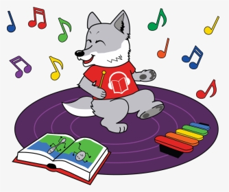 Wolf Dancing And Playing Music - Transparent Rhymes Clipart, HD Png Download, Transparent PNG