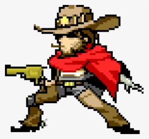 Overwatch Mccree Pixel Spray Clipart , Png Download - Overwatch Mccree Pixel Spray, Transparent Png, Transparent PNG