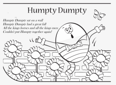 Transparent Nursery Rhyme Clipart Black And White - After The Fall Humpty Dumpty Coloring Pages, HD Png Download, Transparent PNG