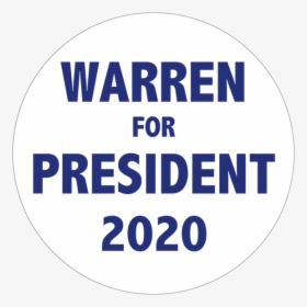 Elizabeth Warren For President Button - Warren For President Png, Transparent Png, Transparent PNG