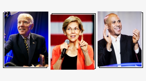 Joe Biden Elizabeth Warren And Cory Booker, HD Png Download, Transparent PNG
