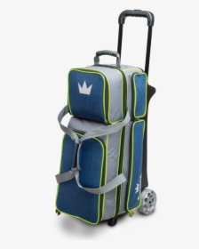 59 Br3400 018 Crown Deluxe Triple Roller Navy Lime - Brunswick Crown Deluxe Triple Roller Bowling Bag, HD Png Download, Transparent PNG