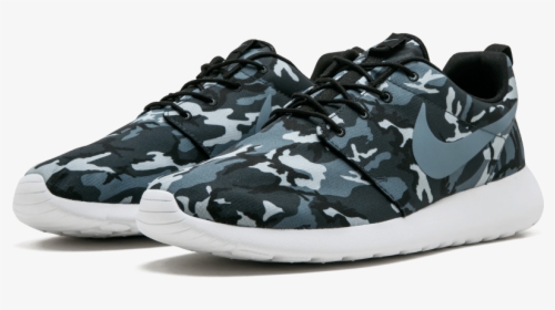 Nike Roshe Run Print Running Shoes Black/bl Grpht/white/grey - Skate Shoe, HD Png Download, Transparent PNG