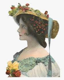 #lady #woman #profile #victorian #retro #vintage #girl - Garden Roses, HD Png Download, Transparent PNG