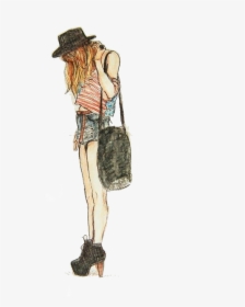 Drawing Image - Fashion Girl Drawings, HD Png Download, Transparent PNG