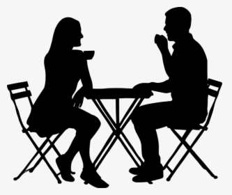 People Sitting At Table Silhouette, HD Png Download, Transparent PNG