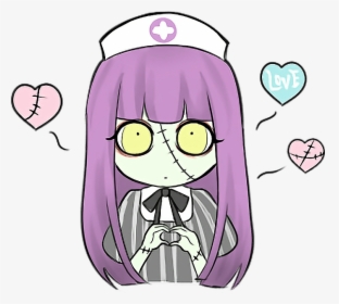 #zombie #doctor #nurse #kawaii #love #cute #halloween - Cute Cartoon Halloween Drawings, HD Png Download, Transparent PNG