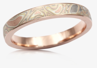 Autumn Mokume Gane Wedding Band In Rose Gold, 4mm - Engagement Ring, HD Png Download, Transparent PNG