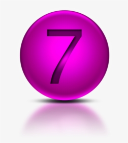 Free High Quality Number 7 Icon - Pink Number 7 Transparent Background, HD Png Download, Transparent PNG