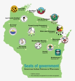 View The Tribal Map Of The 11 Nations Of Wisconsin - Bad River Band Of Lake, HD Png Download, Transparent PNG