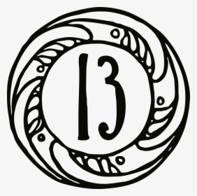 The Number - Number 13 Black And White, HD Png Download, Transparent PNG