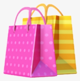#emoji #sac #rose #yellow #jaune #pink #course - Shopping Bag Emoji Whatsapp, HD Png Download, Transparent PNG