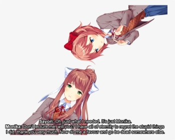 Doki Doki Literature Girls Hello Everyone - Monika Regret, HD Png Download, Transparent PNG