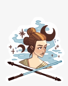 Transparent May The Force Be With You Clipart - Rey Star Wars Cartoon, HD Png Download, Transparent PNG