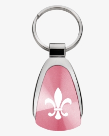 Au Tomotive Gold Fleur De Lis Pink Teardrop Key Fob - Keychain, HD Png Download, Transparent PNG
