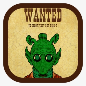 #greedo #starwars #tshirt - Wanted Poster, HD Png Download, Transparent PNG