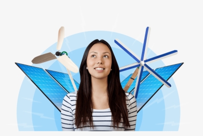 Picture Of Student Thinking About Wind And Solar Energy - Stock Photography, HD Png Download, Transparent PNG