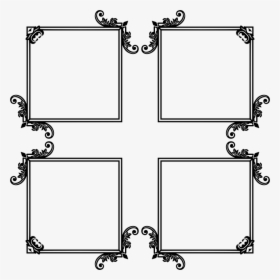 Decorative Ornamental Flourish Frame Extrapolated - Decorative Line Frames Png, Transparent Png, Transparent PNG