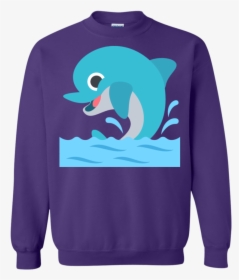 Happy Dolphin Emoji Sweatshirt - Sweater, HD Png Download, Transparent PNG