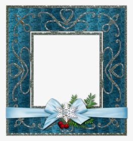 Marco De Fotos De Navidad Azul - Transparent Christmas Photo Frame, HD Png Download, Transparent PNG
