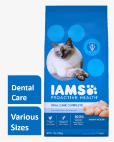 Iams Proactive Health Oral Care Complete With Chicken - Iams Cat Food Blue, HD Png Download, Transparent PNG