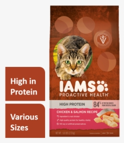 Iams Proactive Health High Protein With Chicken & Salmon - Iams Salmon Cat Food, HD Png Download, Transparent PNG