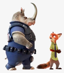 It Stars Many Animal Characters, Including This Big - Rhino Zootopia Characters, HD Png Download, Transparent PNG