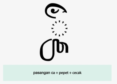 Aksara Jawa Pasangan Ca Pepet Cecak - Javanese Script, HD Png Download, Transparent PNG