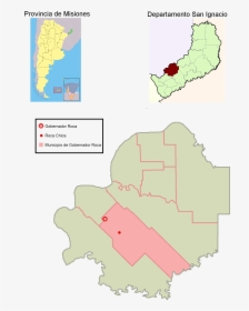 Municipio Gobernador Roca En Departamento San Ignacio - Jardin America Misiones Mapa, HD Png Download, Transparent PNG