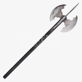 Double Sided Axe , Png Download - Long Double Bladed Axe, Transparent Png, Transparent PNG