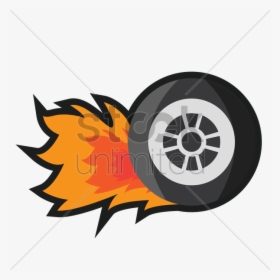 Download Wheel On Fire Transparent Clipart Clip Art - Tire On Fire, HD Png Download, Transparent PNG