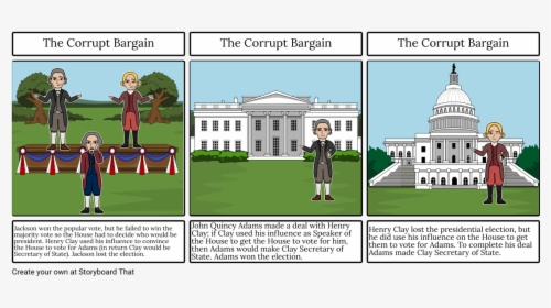 The Corrupt Bargain Storyboard - Presidential Action Bill Cartoon, HD Png Download, Transparent PNG