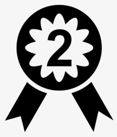 Medal With Number Two - Second Place Icon Png, Transparent Png, Transparent PNG