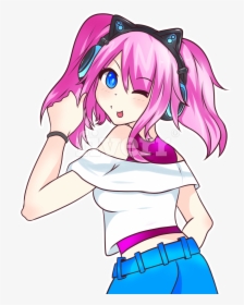 Transparent Anime Girls Png - Cartoon, Png Download, Transparent PNG