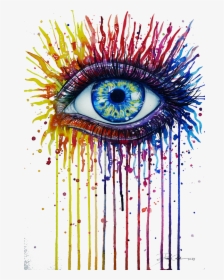 Collection Of Free Drawing Eyes Watercolor - Drawing Rainbow Eyes, HD Png Download, Transparent PNG