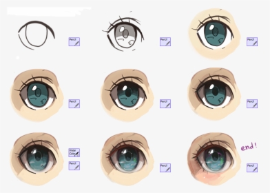Anime Eyes Digital Painting, HD Png Download, Transparent PNG