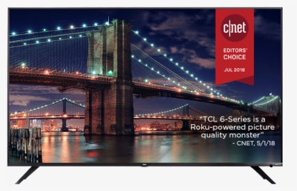 Tcl R617 Smart Led Roku Smart Tv Facing Forward And - Tcl 6 Series 43 Inch, HD Png Download, Transparent PNG
