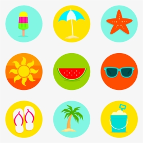 Transparent Calendar Icons Png - Summer Icon Flat Free, Png Download, Transparent PNG