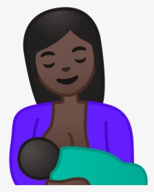 Breast Feeding Dark Skin Tone Icon - Sitting, HD Png Download, Transparent PNG