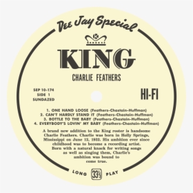 Sep 10 174 Charle Feathers Labels 1 - King Records, HD Png Download, Transparent PNG