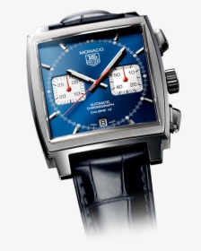 Tag Heuer Monaco Watch - Tag Heuer Monaco Blue Dial, HD Png Download, Transparent PNG