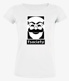 Lennart Fsociety T-shirt Stella Loves Girlie Weiß , - Dope Girls Tshirt, HD Png Download, Transparent PNG