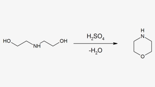 Morpholine From Dea - Morpholine Synthesis From Diethanolamine, HD Png Download, Transparent PNG
