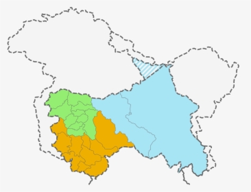 Jammu And Kashmir And Ladakh Map, HD Png Download, Transparent PNG