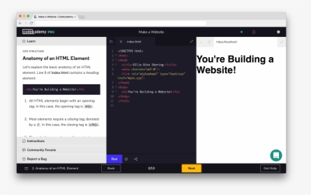 Codecademy S Make A Website - Codecademy Course, HD Png Download, Transparent PNG