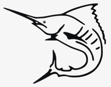 Transparent Blue Marlin Clipart - Marlin Clipart Black And White, HD Png Download, Transparent PNG