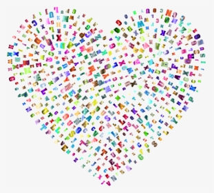 Alphabet Heart Polychromatic No Bg - Hearts With A Peace Sign, HD Png Download, Transparent PNG